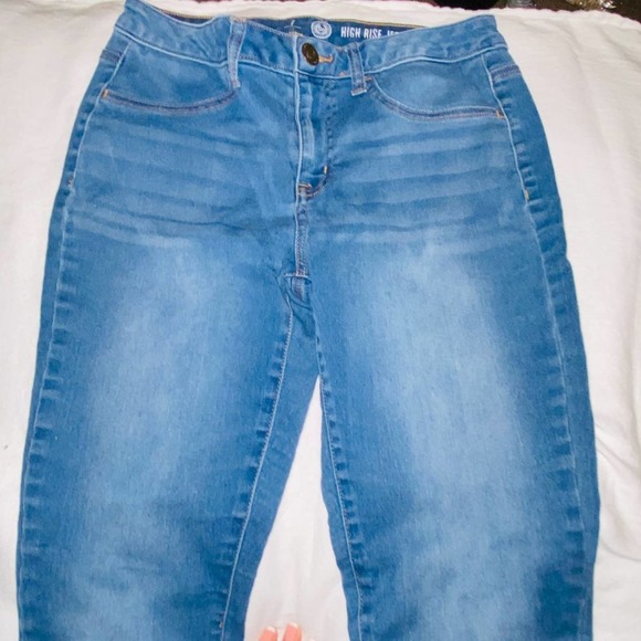 SO Faux Pocket Front High Rise Jegging Mid Wash 7 - Picture 3 of 5